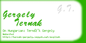 gergely ternak business card